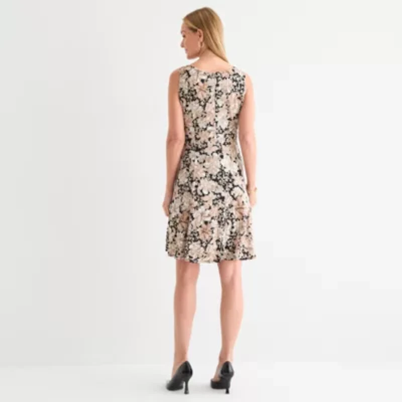 Perceptions Womens Floral Jacket Dress