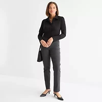 Liz Claiborne Womens Long Sleeve Cuffed Regular Fit Button-Down Shirt