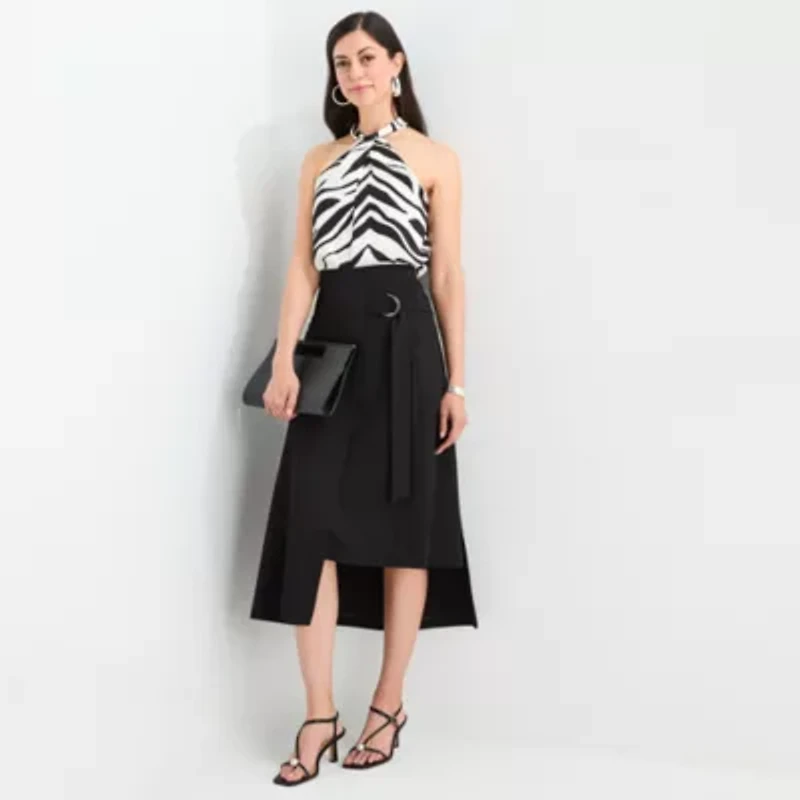 Worthington Womens Asymmetrical Skirt