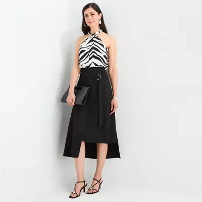 Worthington Womens Asymmetrical Skirt