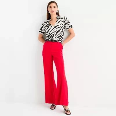 Worthington Womens Regular Fit Wide Leg Trouser