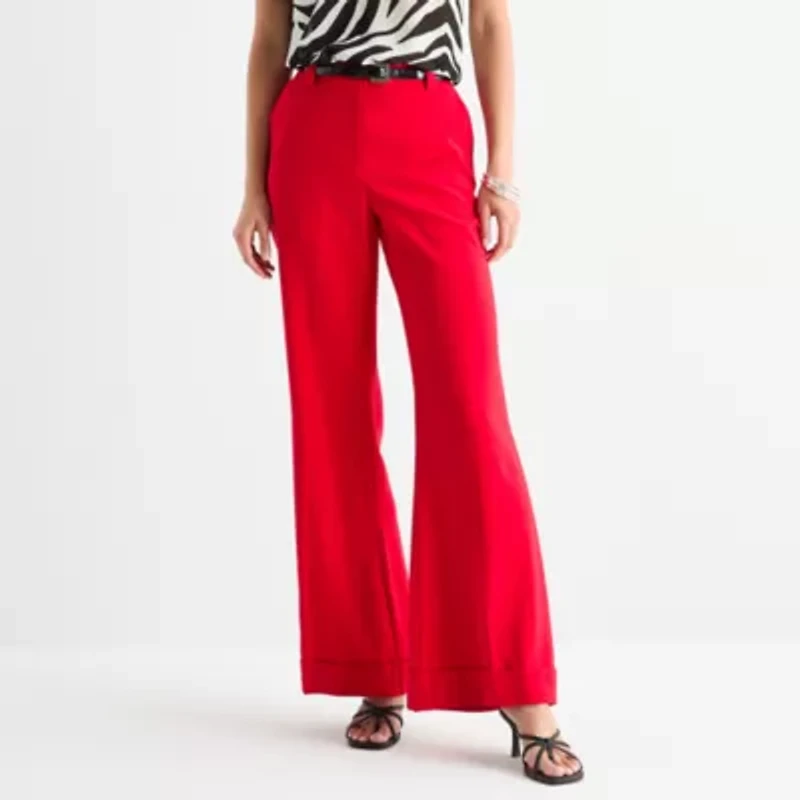 Worthington Womens Wide Leg Trouser