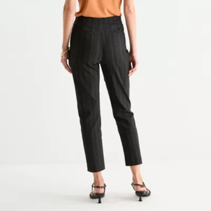 Worthington Womens Slim Mid Rise Pant