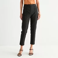 Worthington Womens Slim Mid Rise Pant
