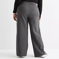 St. John's Bay Womens Wide Leg Plus Pull-On Pant