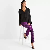 Bold Elements Womens Long Sleeve Satin Blouse
