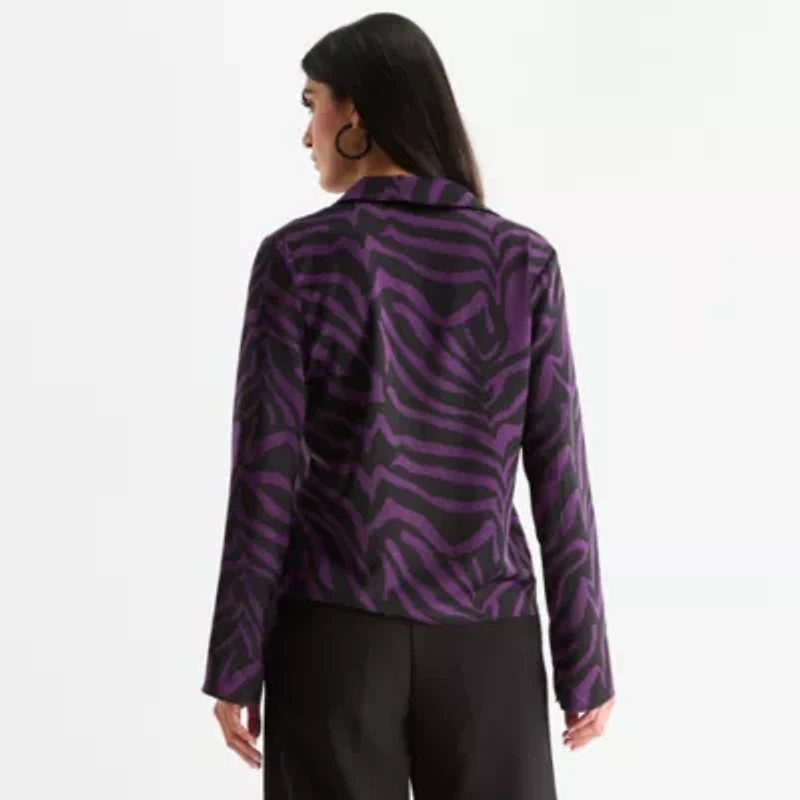 Bold Elements Womens Long Sleeve Satin Blouse