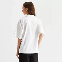 Worthington Womens Short Sleeve Blouse