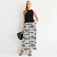 Worthington Womens Crew Neck Sleeveless Pullover Sweater