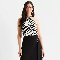 Worthington Womens Sleeveless Mock Neck Top