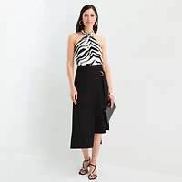 Worthington Womens Sleeveless Mock Neck Top