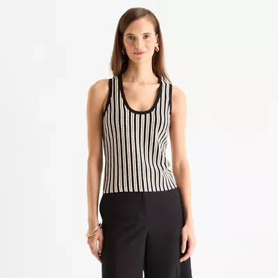 Worthington Womens U Neck Sleeveless Pullover Sweater