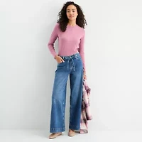 a.n.a Womens Crew Neck Long Sleeve T-Shirt