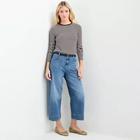 a.n.a Womens Crew Neck Long Sleeve T-Shirt