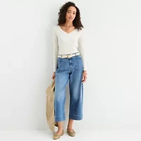 a.n.a Womens Henley Neck Long Sleeve T-Shirt