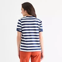 St. John's Bay Womens Short Sleeve Sweatshirt