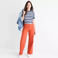 St. John's Bay Womens Short Sleeve Sweatshirt