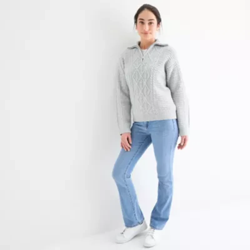 St. John's Bay Womens Long Sleeve Pullover Sweater