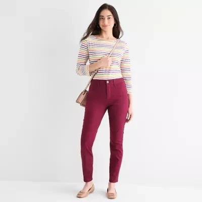 St. John's Bay Womens Mid Rise Skinny Fit Jean