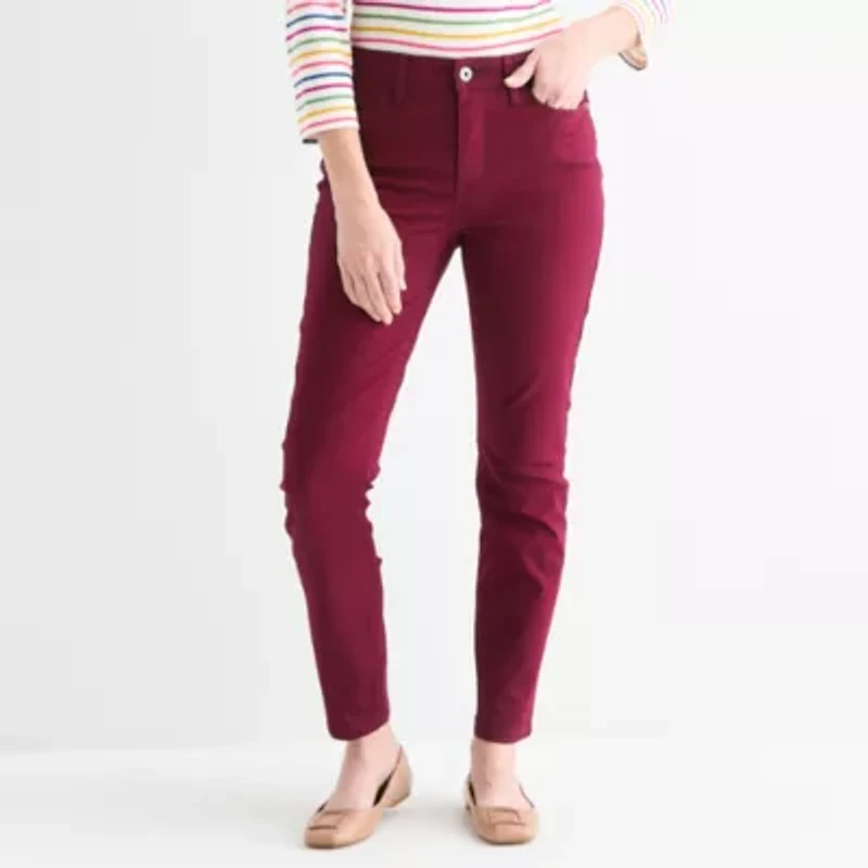 St. John's Bay Womens Mid Rise Skinny Fit Jean