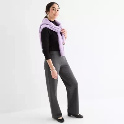 St. John's Bay Womens Wide Leg Pull-On Pant