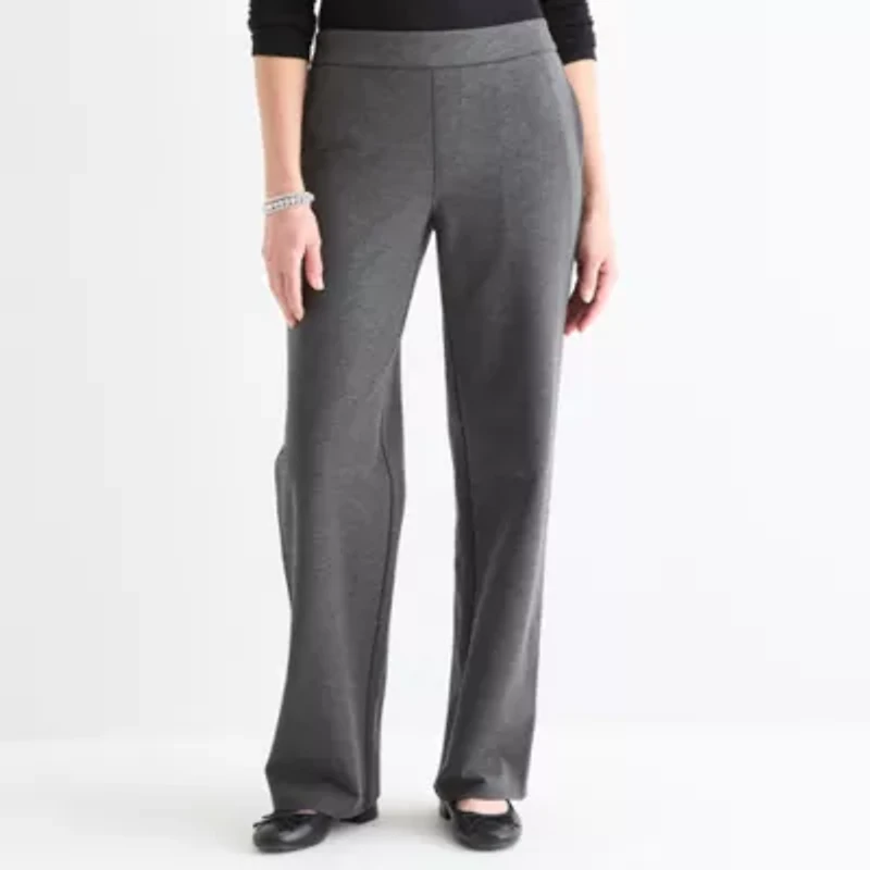 St. John's Bay Womens Wide Leg Pull-On Pant