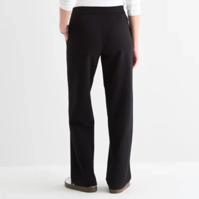 St. John's Bay Womens Wide Leg Pull-On Pant