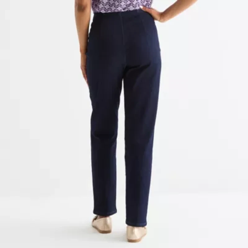 Liz Claiborne Womens Slim Mid Rise Pull-On Pant