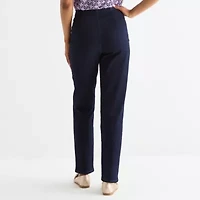Liz Claiborne Womens Slim Mid Rise Pull-On Pant