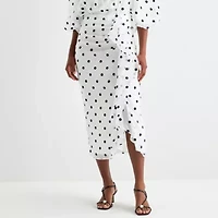 Worthington Womens Mid Rise Long Pencil Skirt