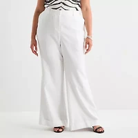Worthington Womens Wide Leg Plus Trouser