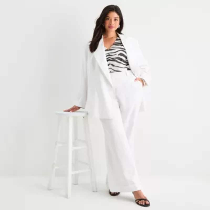 Worthington Womens Plus Regular Fit Blazer