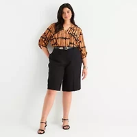 Worthington Womens 12" Plus Bermuda Short