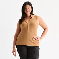 Worthington Womens Sleeveless Plus Tank Top