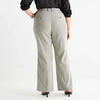 Worthington Womens Plus Straight Trouser
