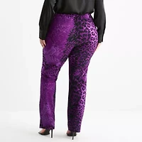 Bold Elements Womens Bootcut Mid Rise Regular Fit Plus Trouser
