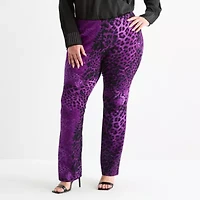 Bold Elements Womens Bootcut Mid Rise Regular Fit Plus Trouser