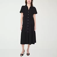 Sam And Jess Womens Short Sleeve Fit + Flare Dress