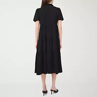 Sam And Jess Womens Short Sleeve Fit + Flare Dress