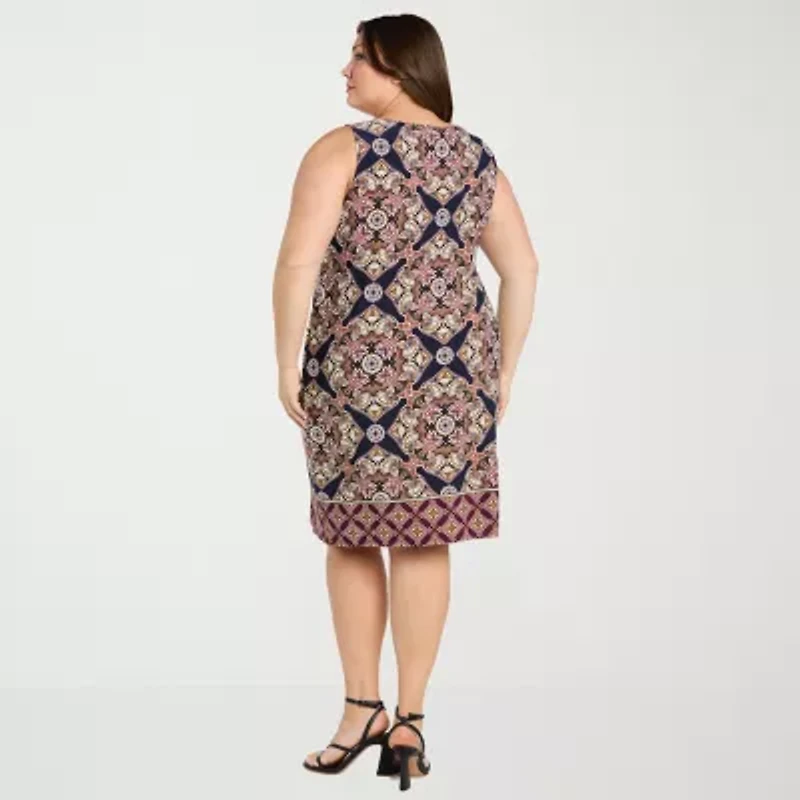 R & M Richards Womens Jacket Dress Plus