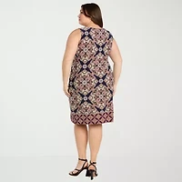 R & M Richards Womens Jacket Dress Plus