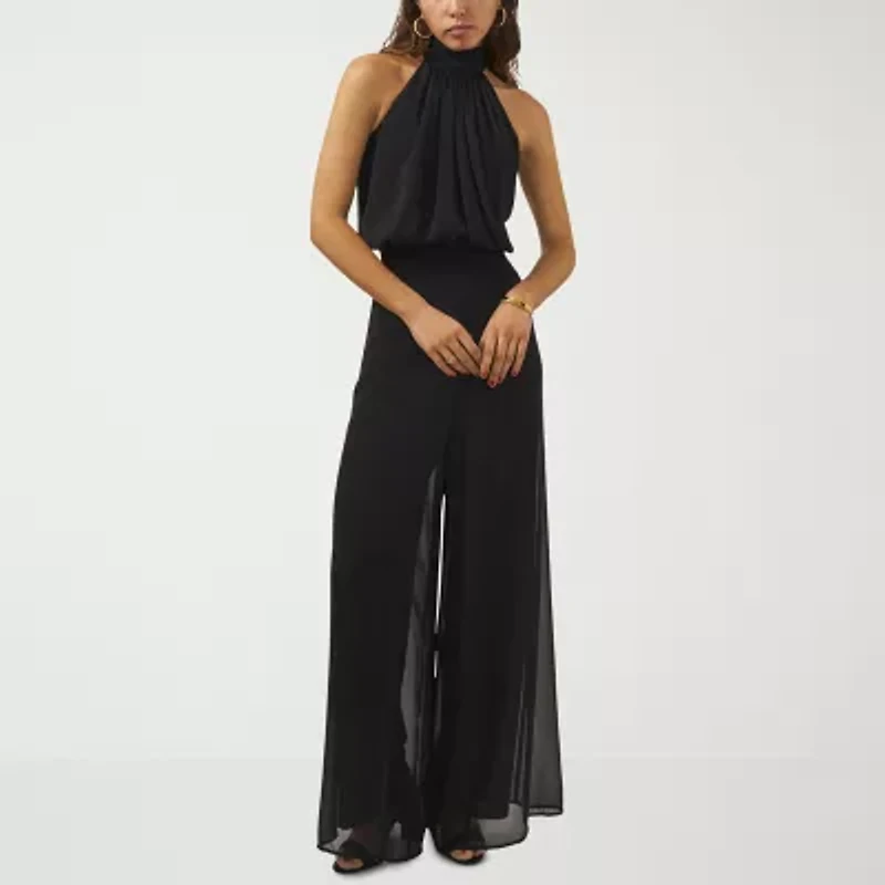 MSK Womens Halter Neck Sleeveless Jumpsuit