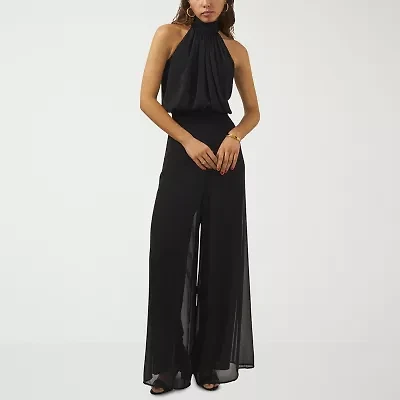 MSK Womens Halter Neck Sleeveless Jumpsuit