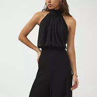 MSK Womens Halter Neck Sleeveless Jumpsuit