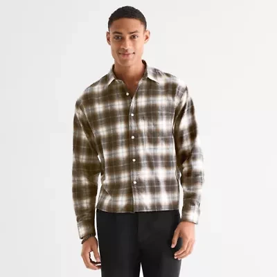 Arizona Mens Long Sleeve Classic Fit Flannel Shirt