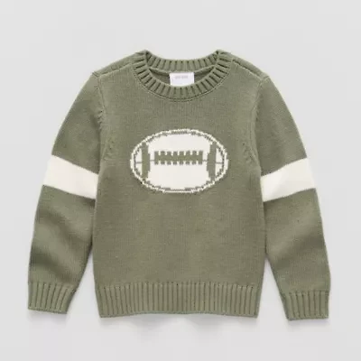 Okie Dokie Toddler & Little Boys Crew Neck Long Sleeve Pullover Sweater
