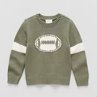 Okie Dokie Toddler & Little Boys Crew Neck Long Sleeve Pullover Sweater