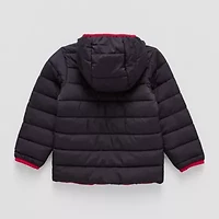 Okie Dokie Toddler Boys Water Resistant Midweight Reversible Puffer Jacket