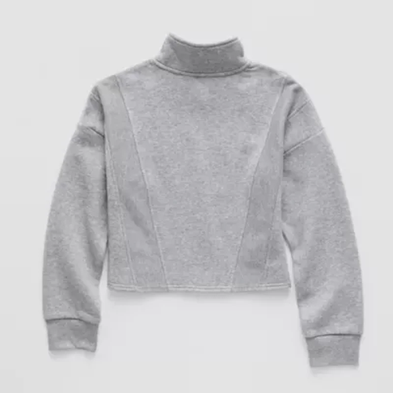 Xersion Fleece Little & Big Kid Girls Mock Neck Long Sleeve Active Quarter-Zip Pullover