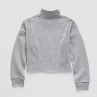 Xersion Fleece Little & Big Kid Girls Mock Neck Long Sleeve Active Quarter-Zip Pullover